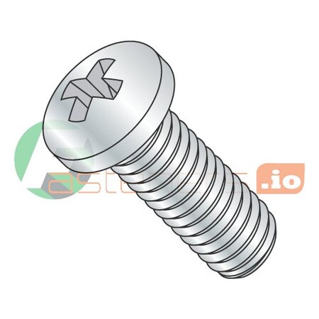 M4-0.70 X 40 Mm Phillips Pan Machine Screw, Zinc Plated Steel, 1200 PK